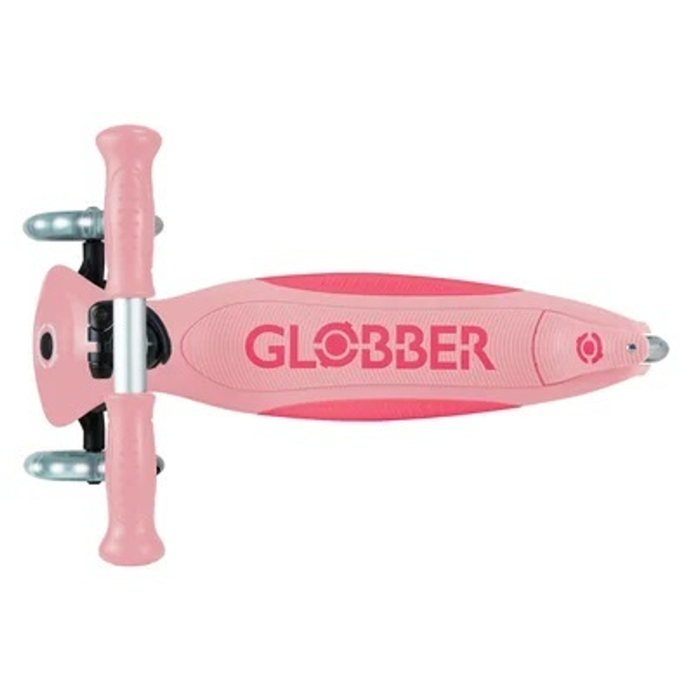 Самокат Globber Primo Foldable Plus Lights V2 светло-розовый