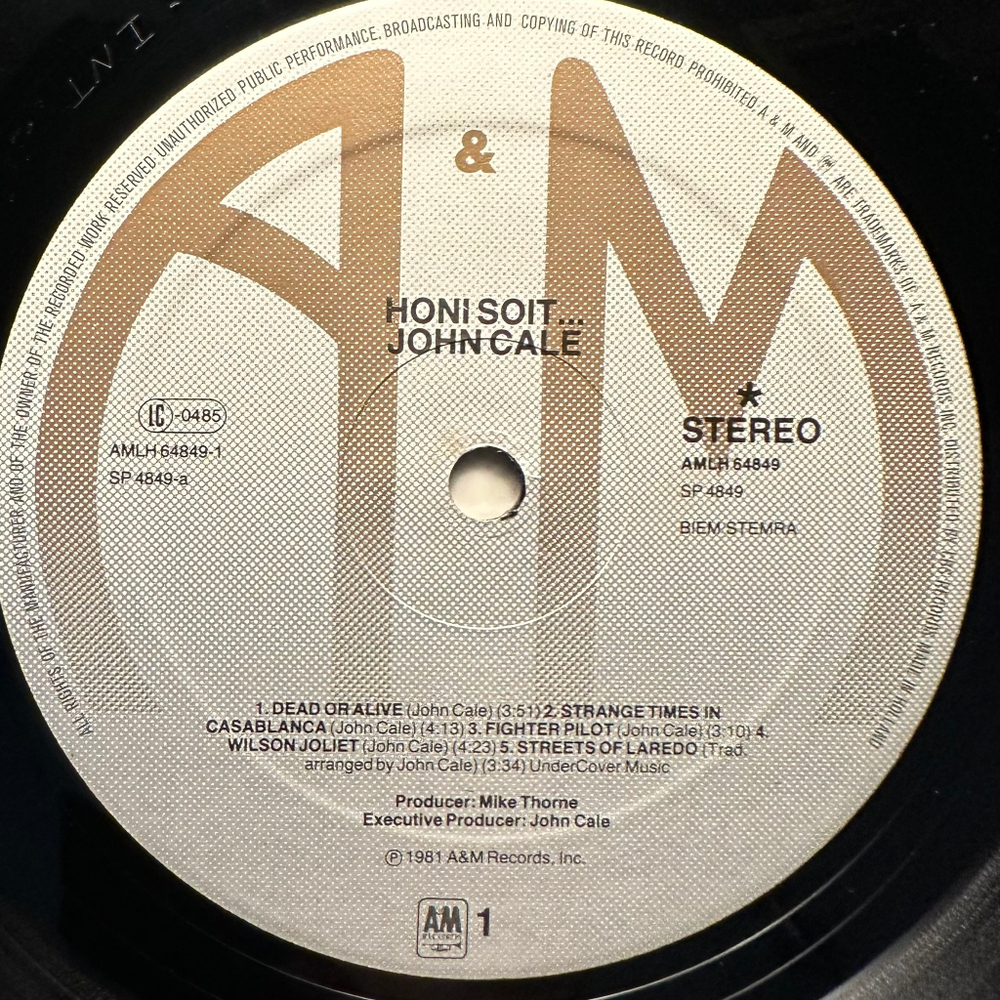 John Cale - Honi Soit (Голландия 1981г.)