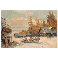 Зимняя прогулка на санях. Константин Коровин