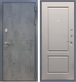 Входная металлическая дверь RеX (РЕКС) Премиум 290 Темный бетон / ФЛ-117 Грей софт