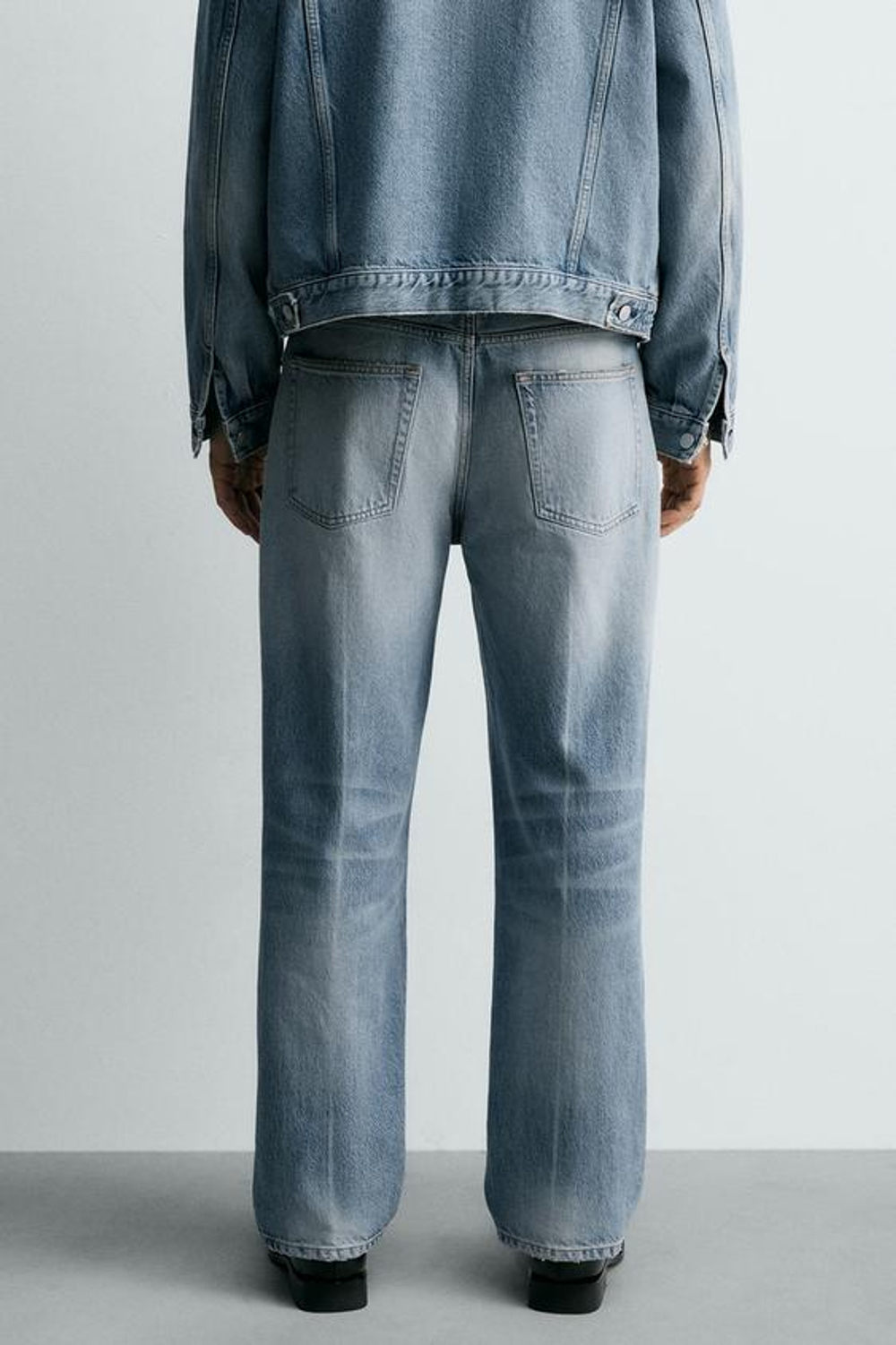 ZARA ДЖИНСЫ RELAXED FIT, ГОЛУБОЙ