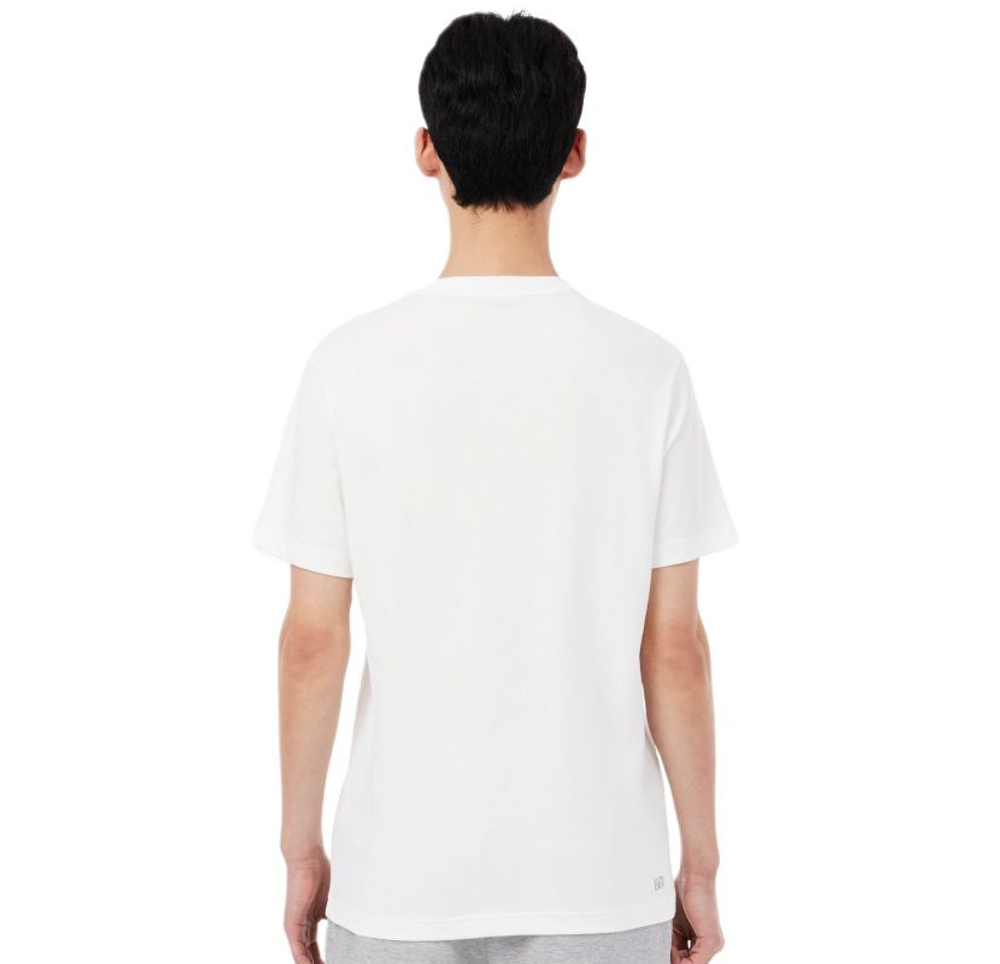 Теннисная футболка Lacoste Printed Sport - white