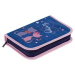 Пенал 1 отделение 200*140*40 Berlingo Happy cats, откидная планка,  ПВХ с блестками