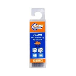 Сверло кобальтовое 3 мм (10шт) по металлу HSSE-Co5, ADM Tools Professional