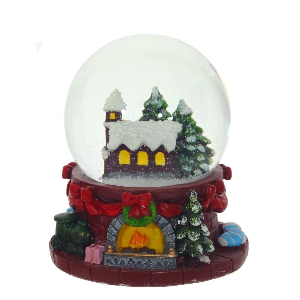 GAEM Фигурка декор в стекл шаре "Домик", D6,5 см, L8 W8 H9 см, 2в.