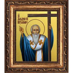 Макарий I Иерусалимский, епископ, святитель. Икона на холсте.