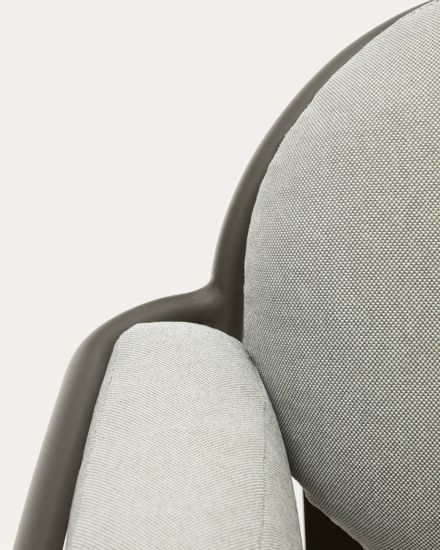 Садовое кресло Joncols серое с зеленой алюминиевой отделкой