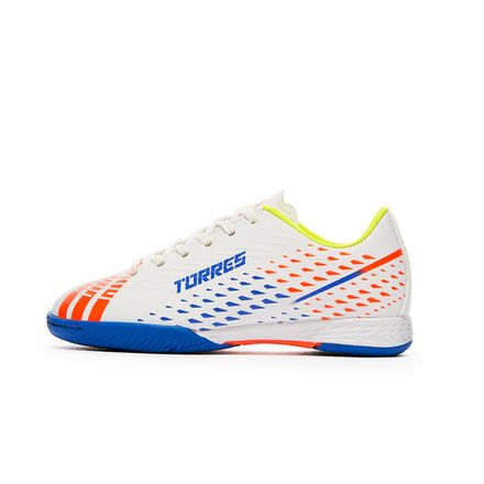 Бутсы зальные TORRES RAYO KID детские, TS134235-234-33, р.33, резина,ПУ,текстиль, бело-синий