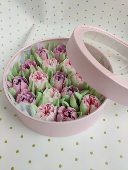 Коробка «Махровые Тюльпаны» 21 см