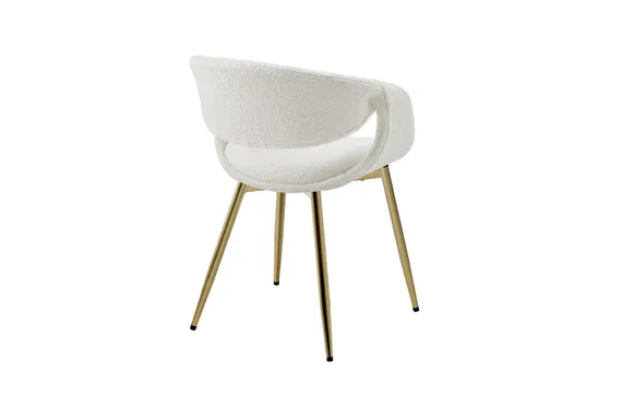 Стул Curv Soft, белый с золотыми ножками