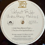 Robert Fripp ‎– God Save The Queen / Under Heavy Manners (Англия 1980г.)