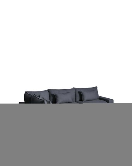 Угловой модульный диван Anarela темно-серый из льна и вискозы со съемным чехлом, 307 x 347