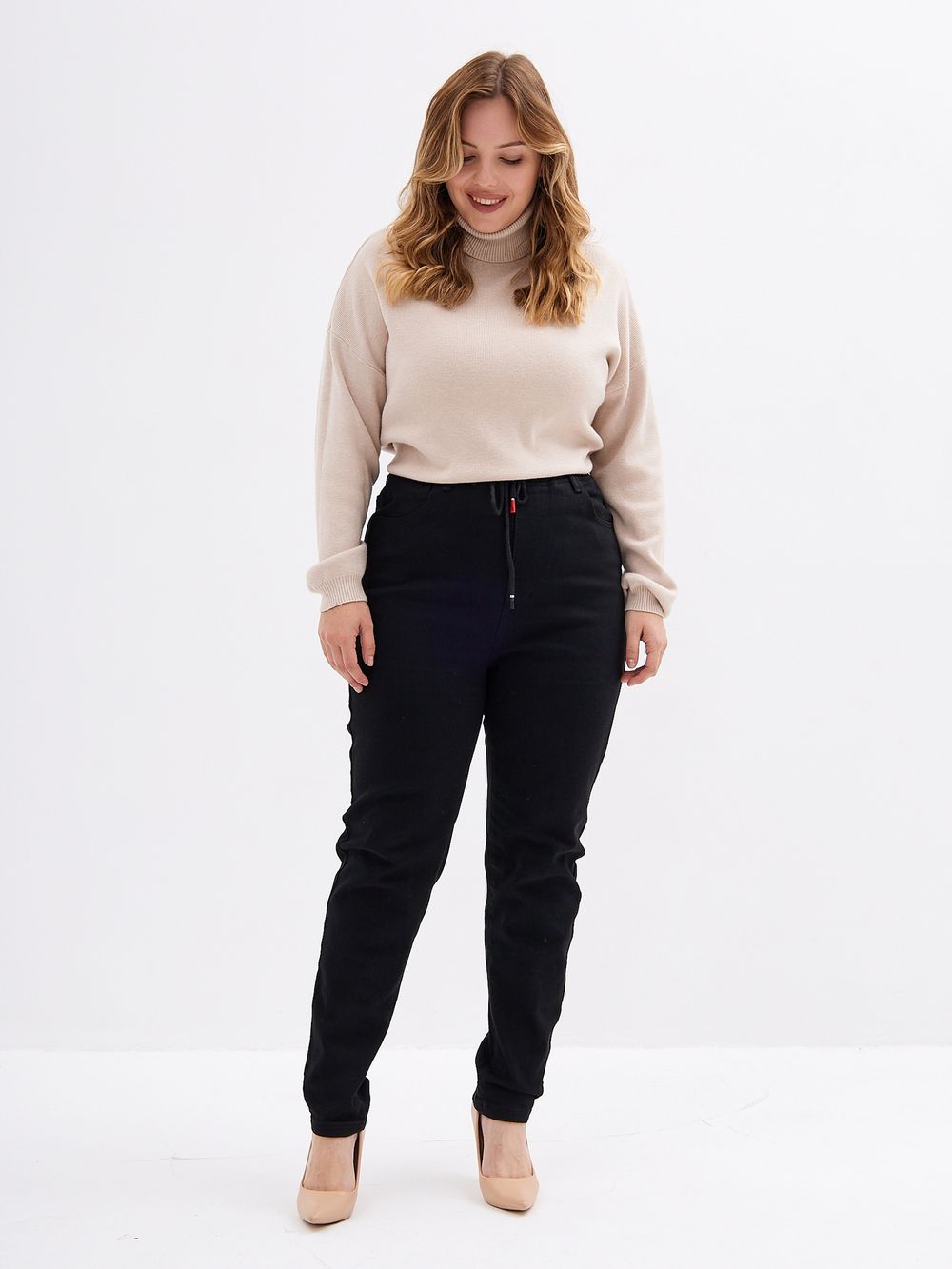 Джинсы на резинке больших размеров