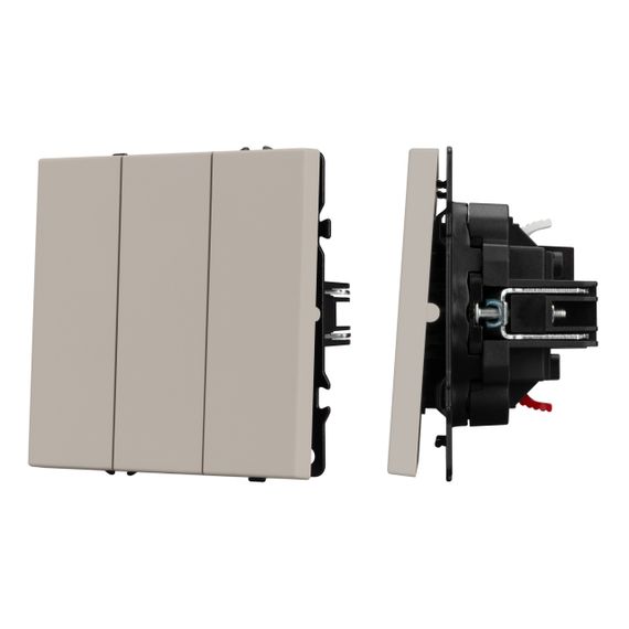 Механизм выключателя трехклавишный непроходной SWT-NOBE-MK03-SFPL-CA (230V, 10A) Arlight 061797