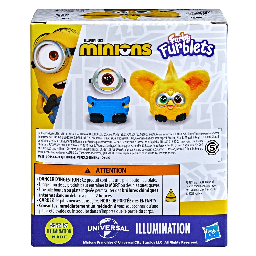 Интерактивная мягкая игрушка Hasbro Furby Furblets G3606 x Minions Миньон со звуком G3606 — фото 12