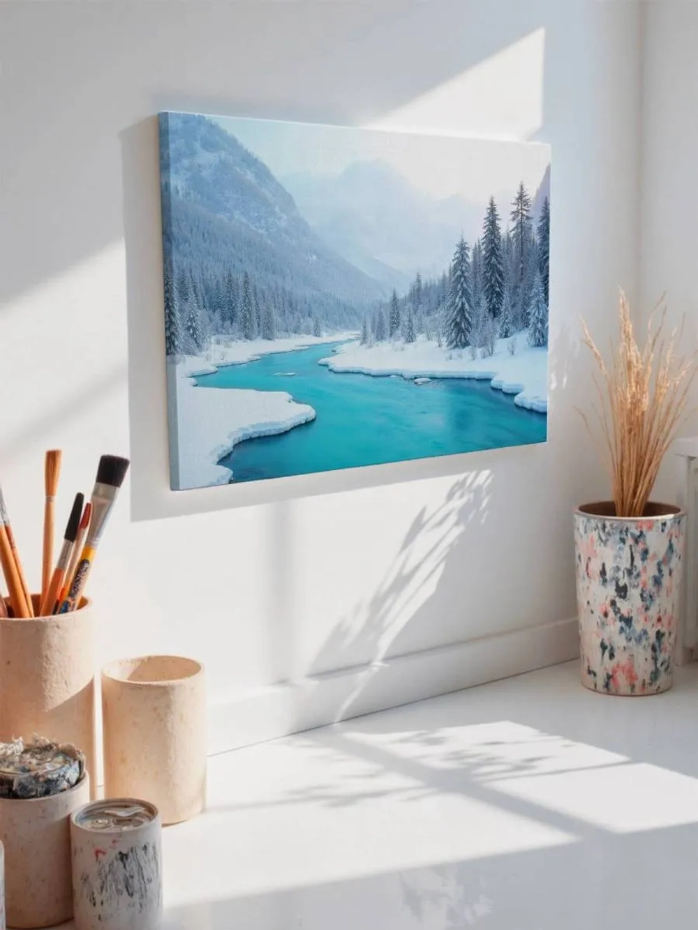Картина на стену 40 X 50 Снежный пейзаж