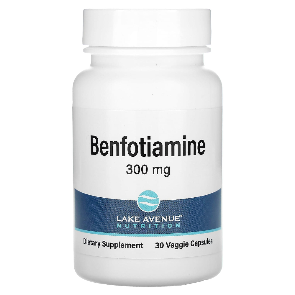 Lake Avenue Nutrition, бенфотиамин с L-лейцином, 300 мг, 30 растительных капсул