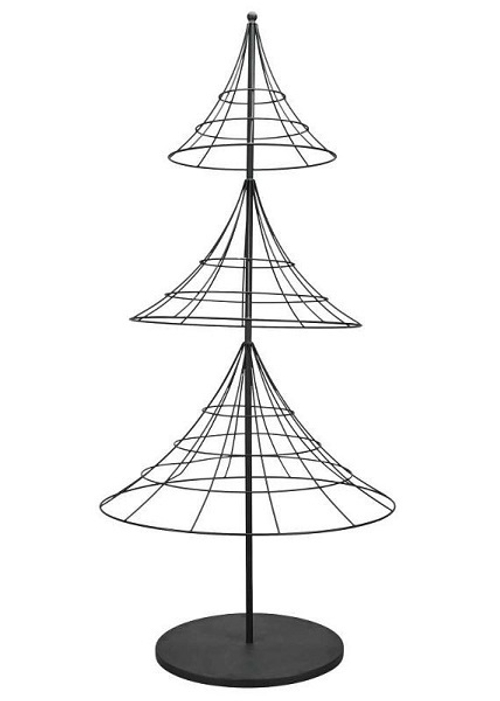 Декор для подвесов "Елка" черная большая 70x151см Металл