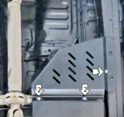 Усиленная защита топливного фильтра (2 мм, сталь) для JAC T6 2019-, Sollers ST6 2023- Motodor.78307