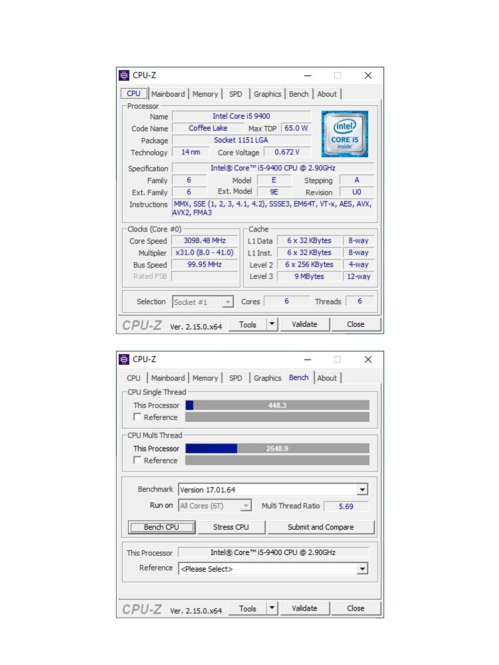 Intel Процессор Core i5-9400 OEM (без кулера)