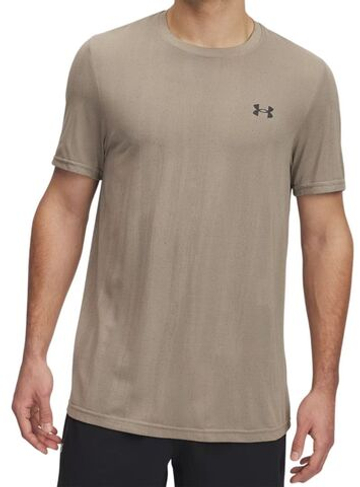 Мужская теннисная футболка Under Armour Vanish Seamless Novelty Short Sleeve - city khaki/black