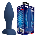 Синяя анальная пробка Bulb Plug - 12,1 см. (Цвет: синий)