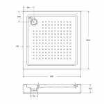 Душевой поддон Cezares TRAY-A-A-15-W 95х95