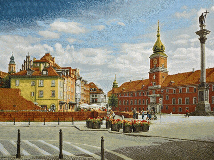 Гобеленовая картина "D. ВАРШАВА-1" в багетной раме, Россия.