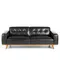 Трехместный диван Angel Cerda 5606-3P, черная кожа