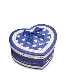 WG-54/1-C Коробка подарочная «Сердце» цв.синий