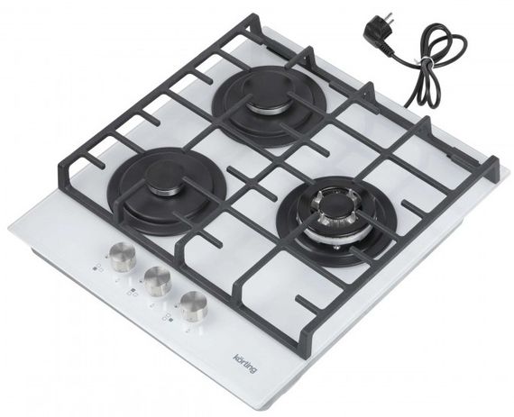 Газовая стеклянная варочная панель Korting HGG 4825 CTW