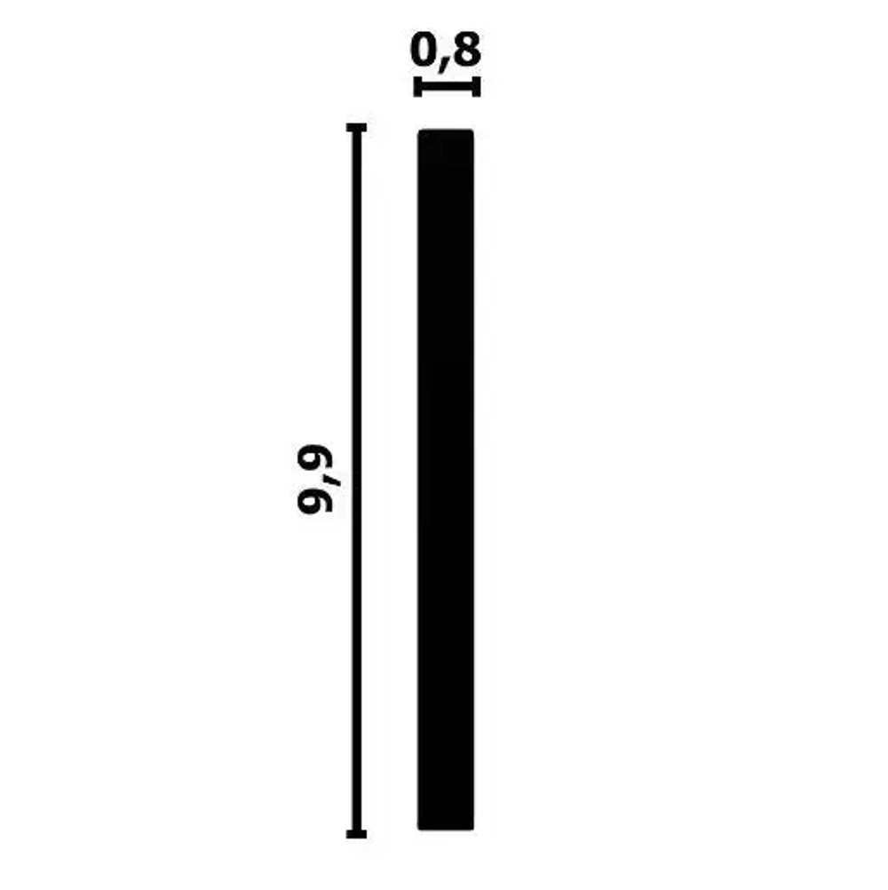 Молдинг под покраску МДФ 8х100х2000 мм