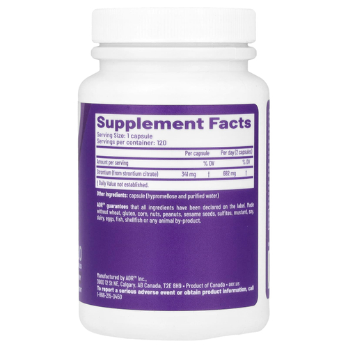 Advanced Orthomolecular Research AOR, Strontium Support II, 341 мг, 120 капсул