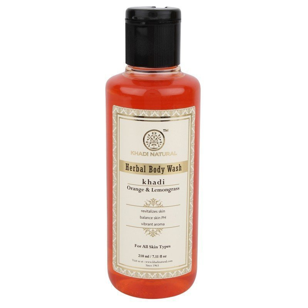 Гель для душа Khadi Natural Апельсин и Лемонграсс Orange and Lemongrass 210 мл