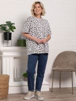 Футболка Ия (белая/лео) Б15237-4М LT Collection