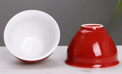 268116.2 Пиала ЯРКАЯ 75 мл, d=7 см, h=4,7 см без рисунка, красная фарфор