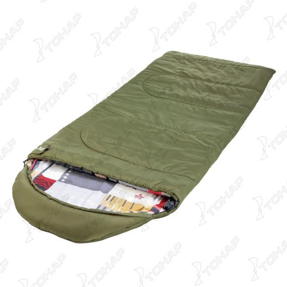 Спальный мешок TRAVEL Wide Plus 300 (220х106) Hollowfiber зелёный (N-SB-H300-220x106) NISUS