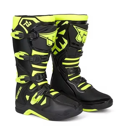 Мотоботы TIGER T3 черный-зеленый 38