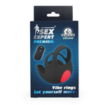 Вибронасадка на пенис и мошонку Sex Expert – 9 режимов, пульт