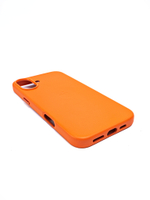 Кожаный чехол Leather Case на iPhone 16 Plus, Оранжевый