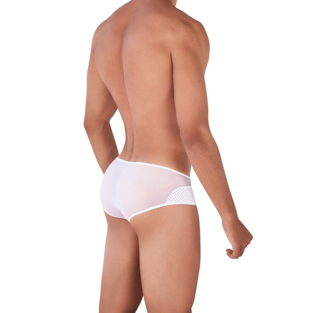 Мужские трусы брифы белые с прозрачной вставкой сзади Pikante LEONIDAS BRIEF 034201