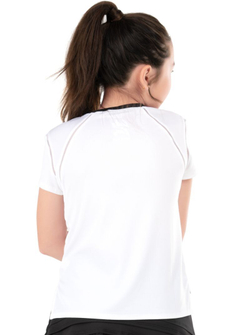 Футболка для девочки теннисная Lucky in Love Paisley In Love Short Sleeve - white