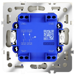 Выключатель встраиваемый VOLTUM S70 двухклавишный с подсветкой 10А, (шелк)