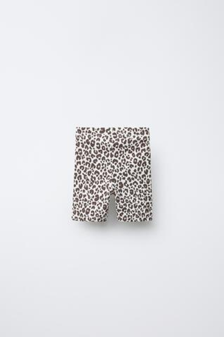 ZARA ШОРТЫ-ВЕЛОСИПЕДКИ В РУБЧИК, ЭКРЮ