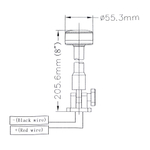 Огонь клотиковый светодиодный на стойке 205 мм, 12 В, 1,5 Вт (10269224)