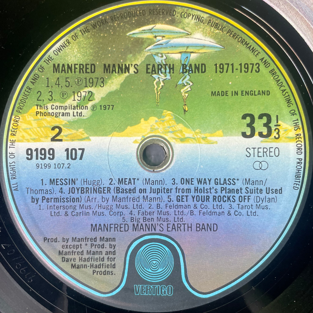 Manfred Mann's Earth Band - 1971 - 1973 (Англия 1977г.)