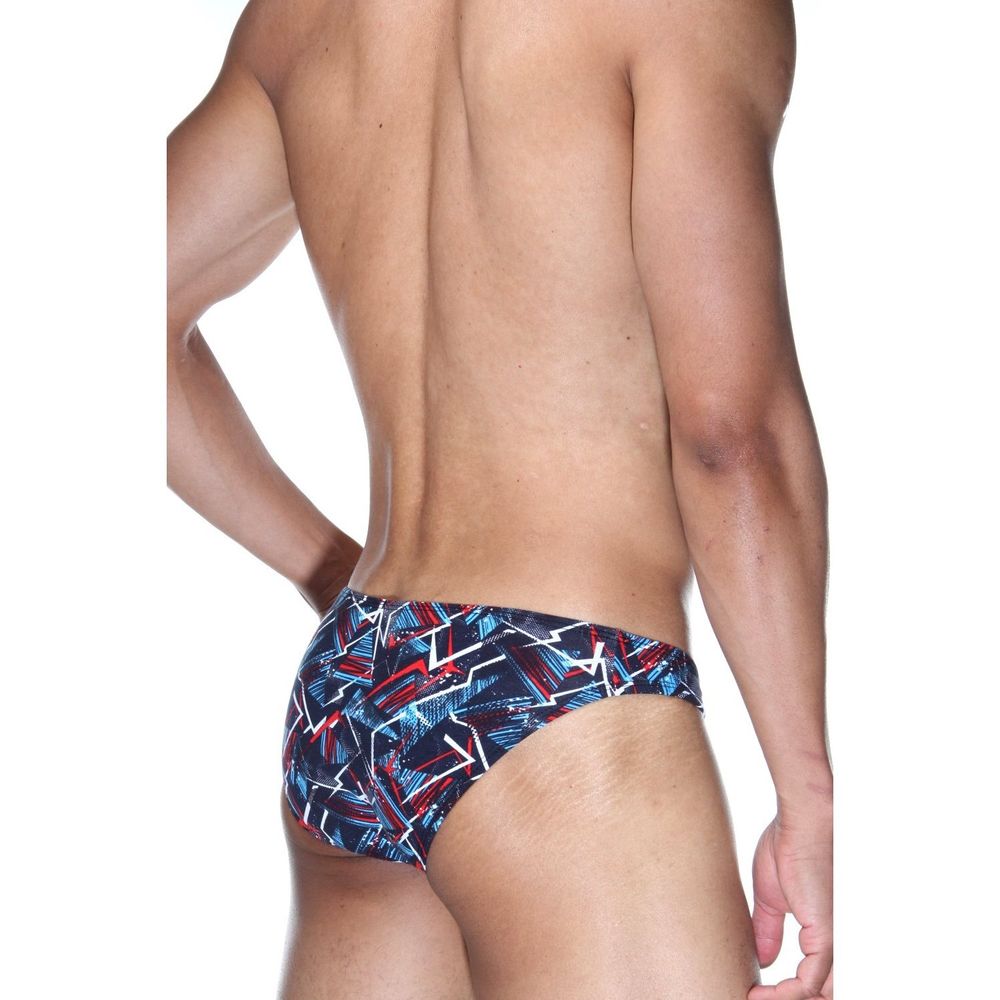 Мужские трусы слипы темно-синие с принтом DARKZONE DZN6488