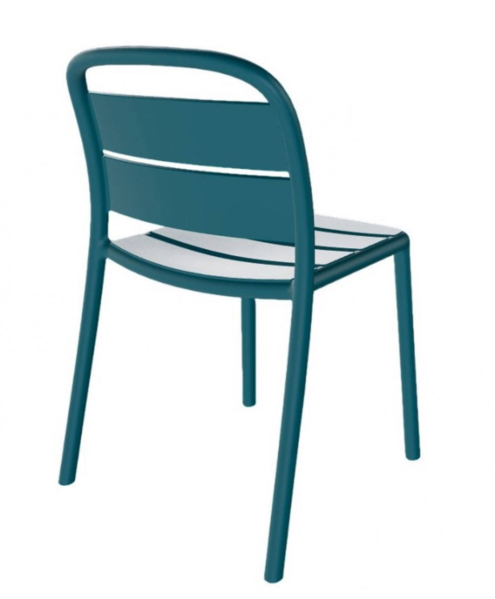 Стул пластиковый Papatya Balat-S, мраморное море