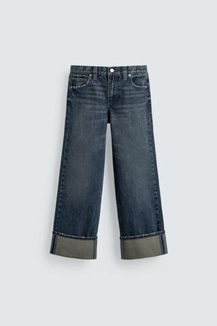 ZARA Х DISNEY ДЖИНСЫ WIDE FIT С СИЛУЭТОМ МИККИ, СИНИЙ