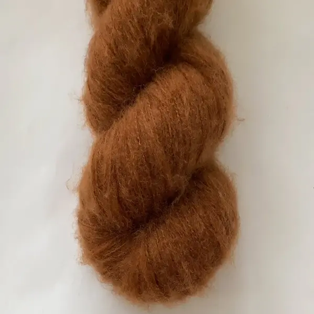 brushed cashmere yarn ржавый 19